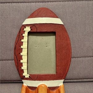 Football-Themed Brown and White Photo Frame Small Room Decor Gift Ideas